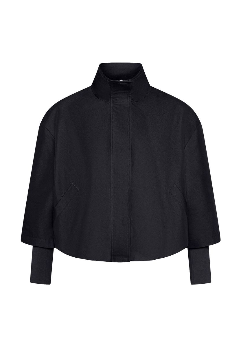 Kurze Cape-Jacke mit Stehkragen