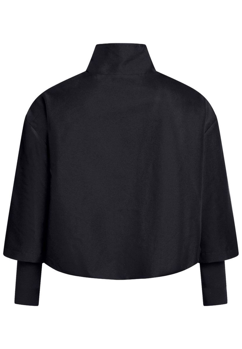 Kurze Cape-Jacke mit Stehkragen