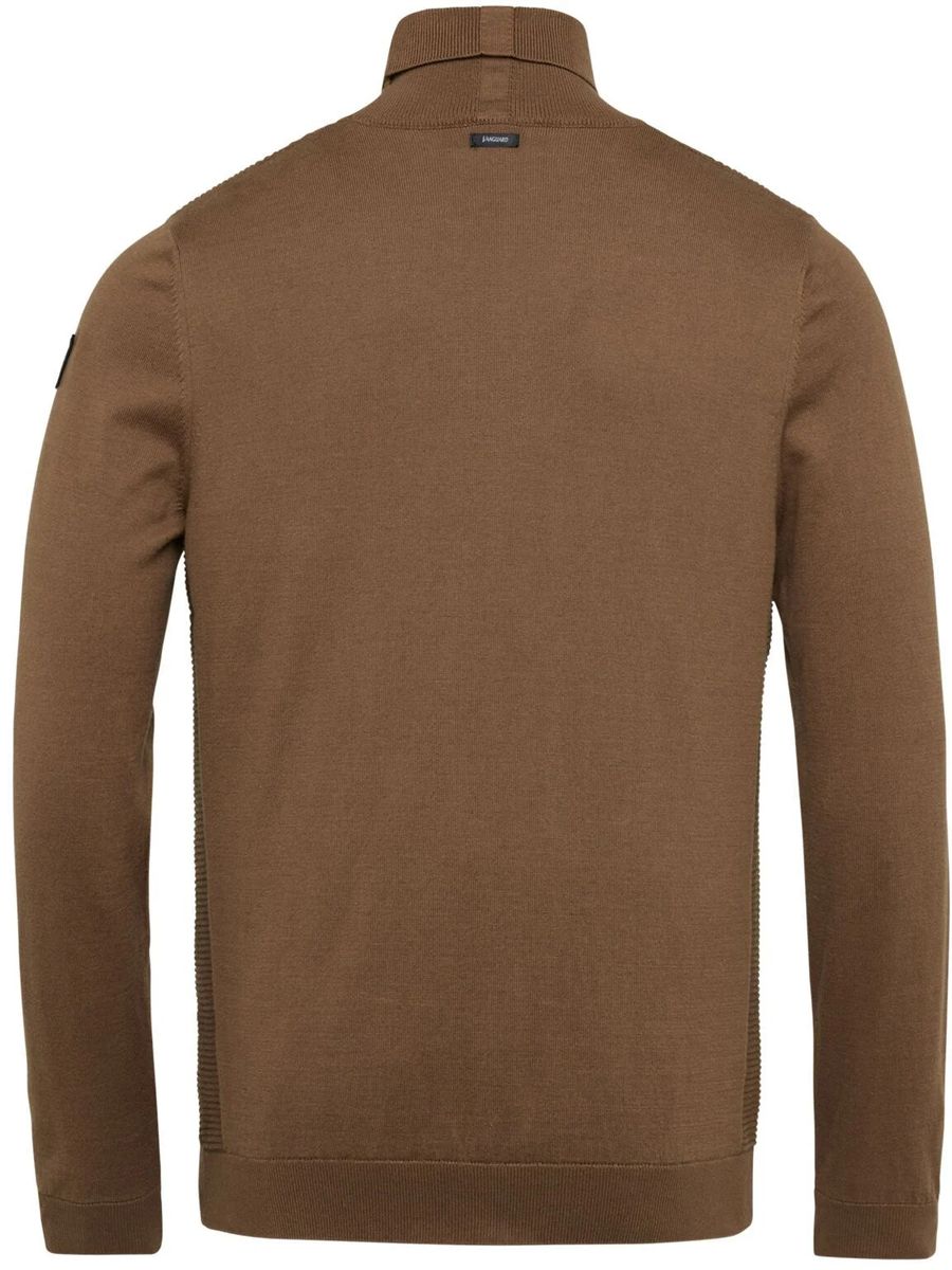 Strukturierter Baumwoll-Rollkragenpullover