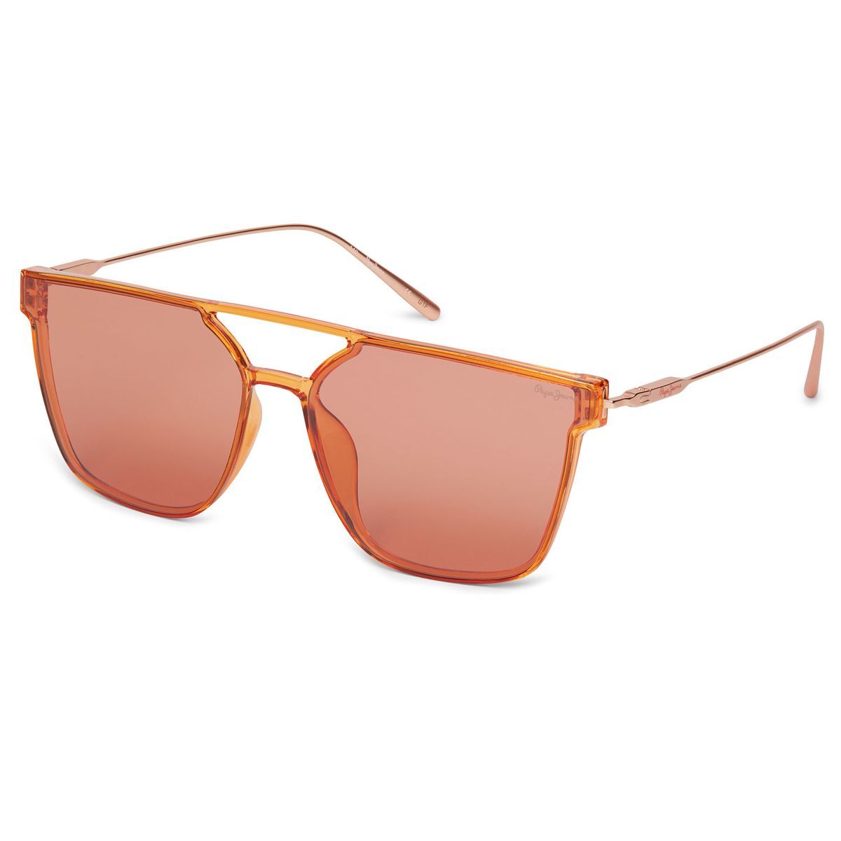 Geometrische orangefarbene Piloten Sonnenbrille