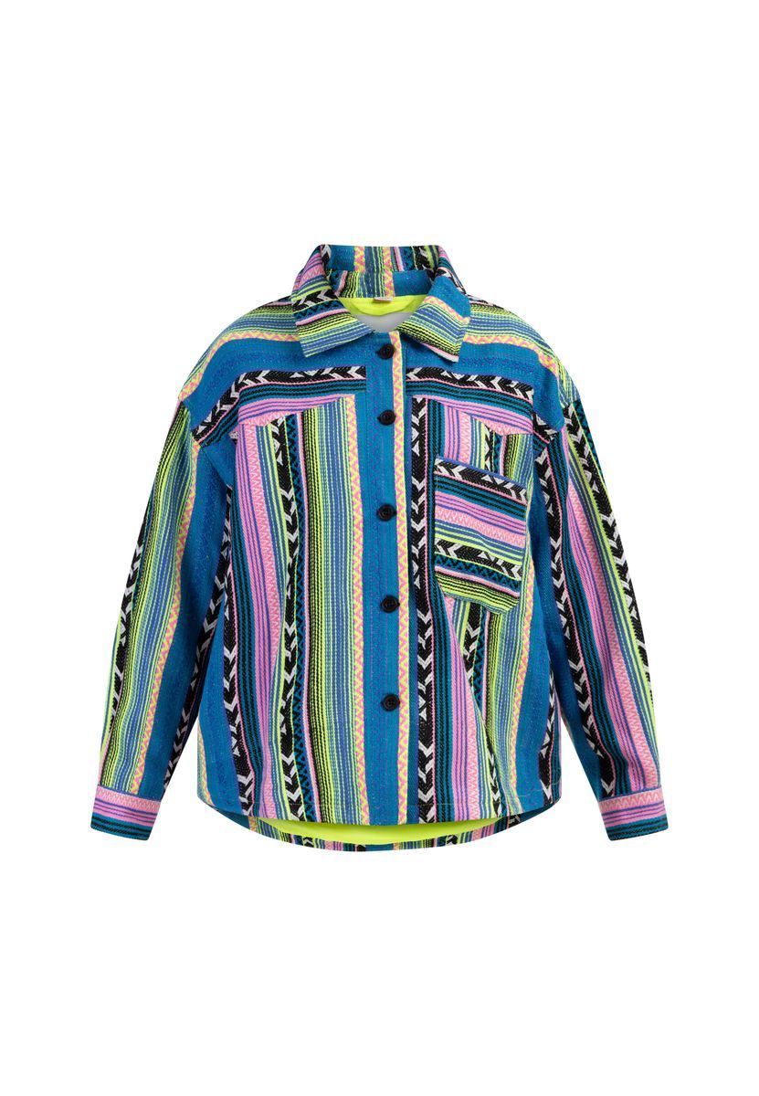 Mymo Hemdjacke Damen Mehrfarbig Neongrün