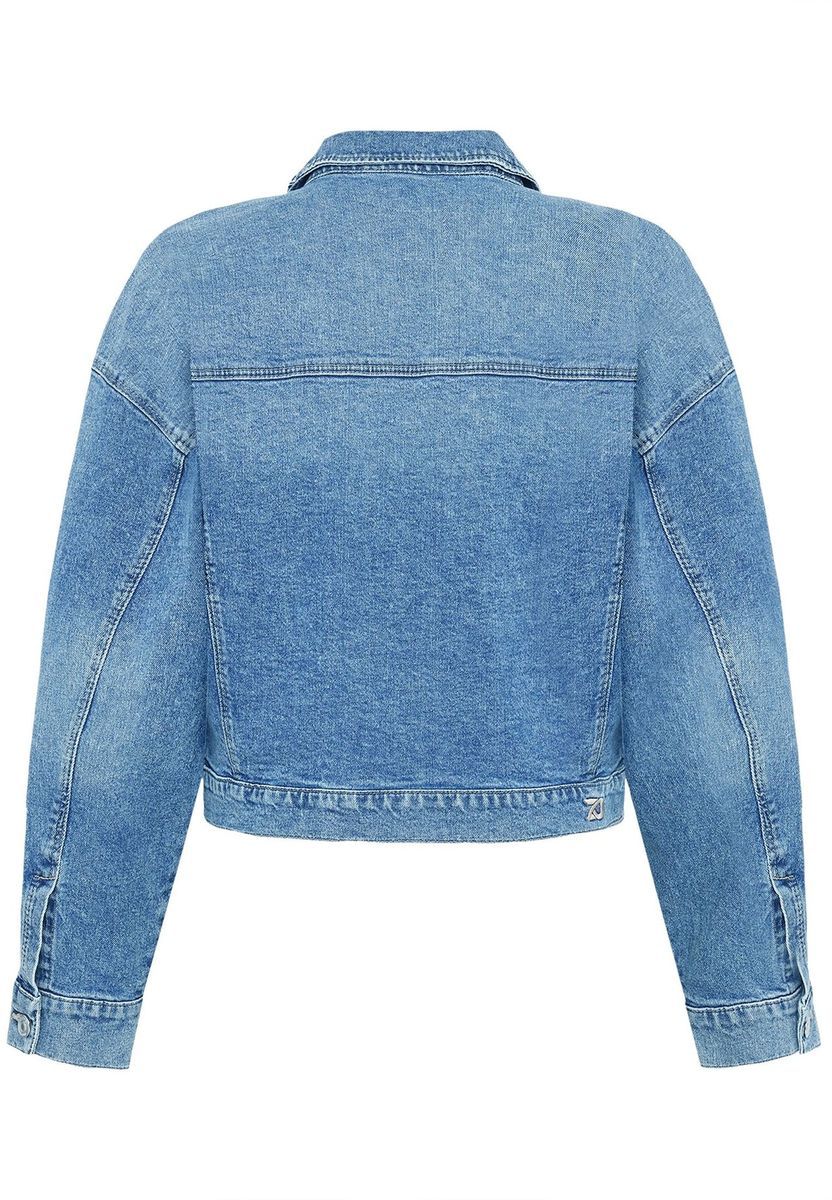 Kurze Oversized Jeansjacke