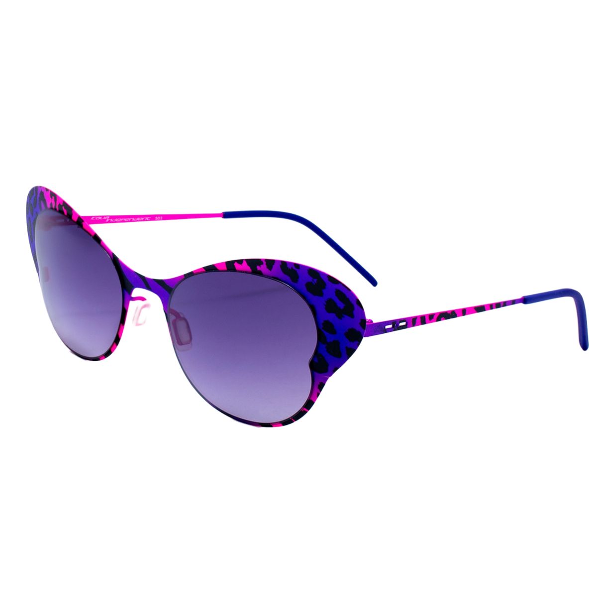 Cat-Eye Sonnenbrille mit Leopardenmuster