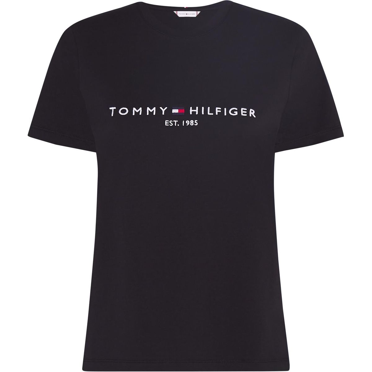 Klassisches Baumwoll-T-Shirt mit Logo-Stickerei
