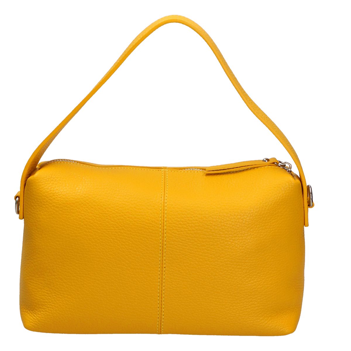 Schultertasche aus genarbtem Leder