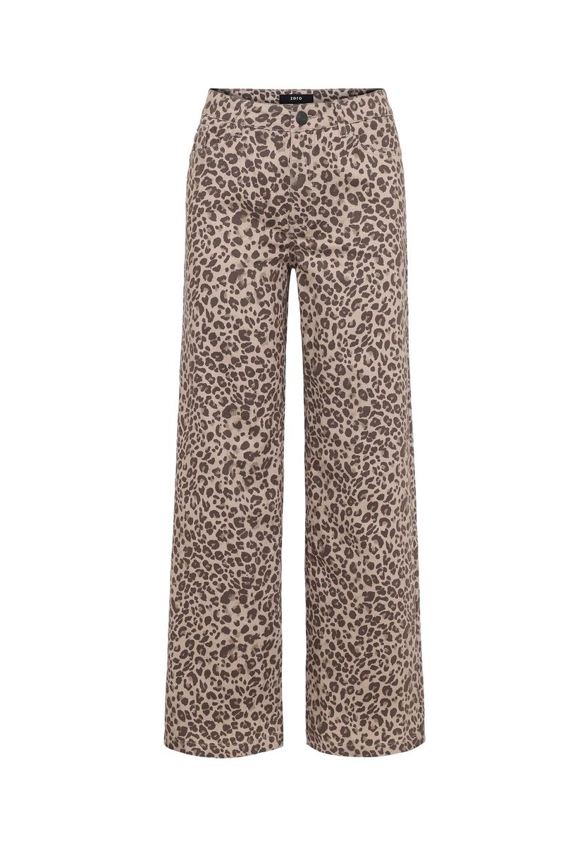 Hose mit weitem Bein und Animal-Print