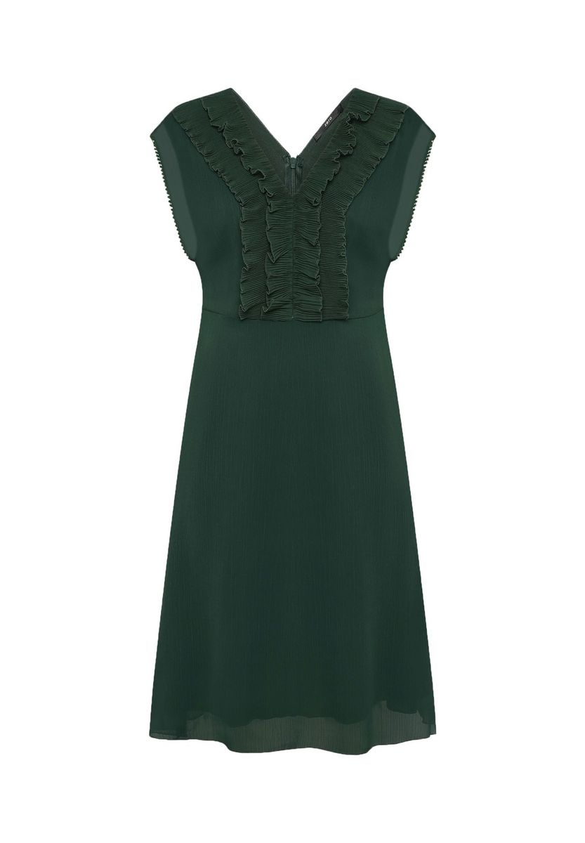 Elegantes plissiertes Chiffon A-Linien Kleid