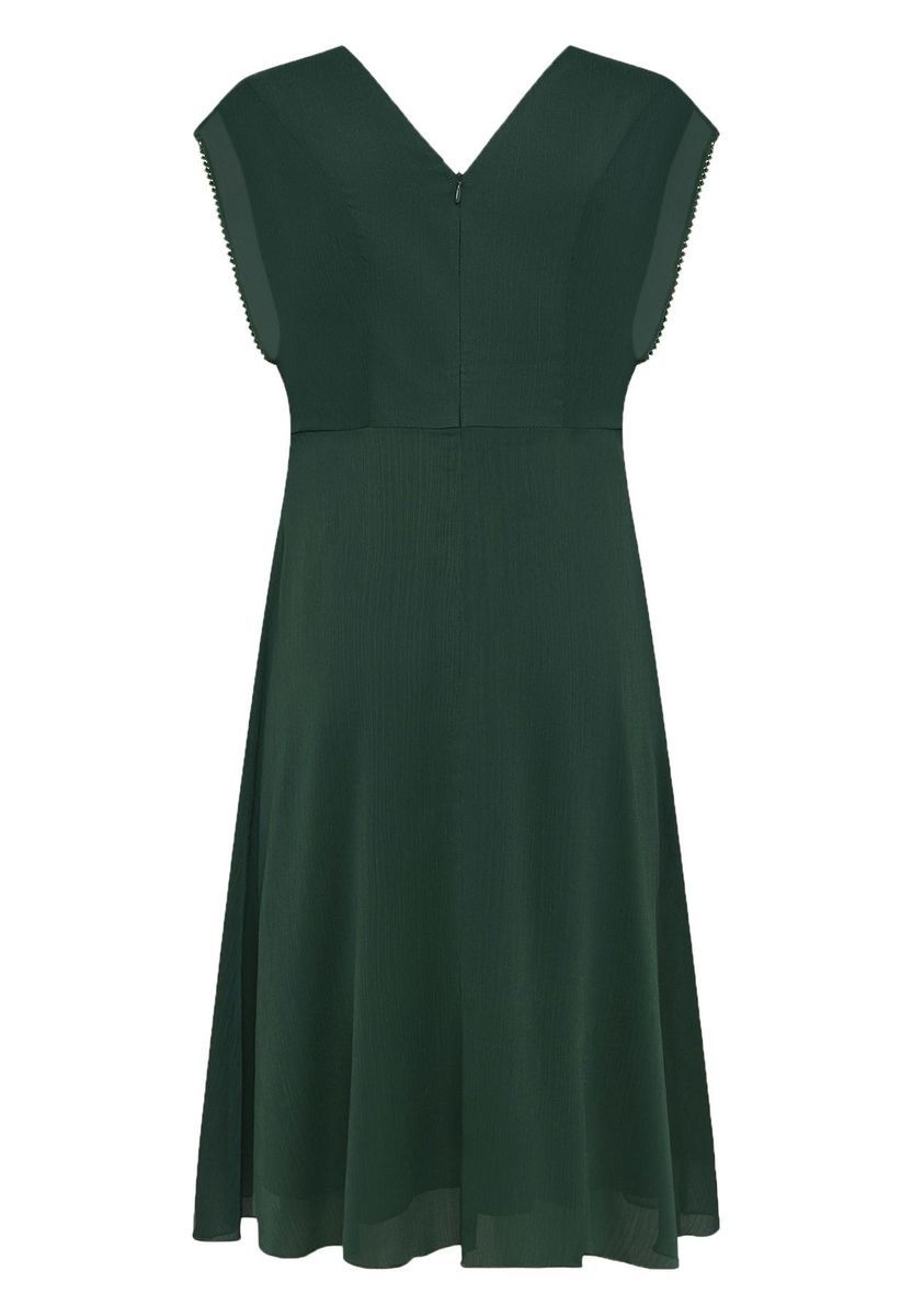 Elegantes plissiertes Chiffon A-Linien Kleid