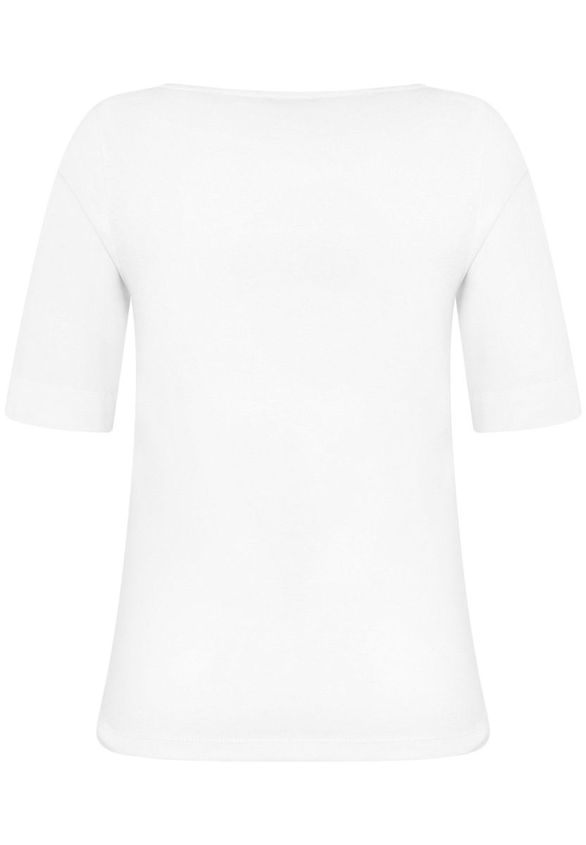 Klassisches Basic-T-Shirt mit U-Boot-Ausschnitt