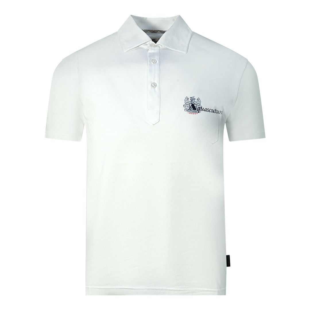 Klassisches weißes Logo-Poloshirt