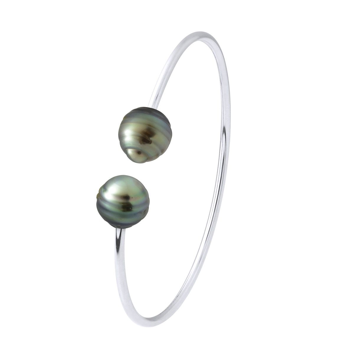 Sterling Silber Tahitiperlen Armreif