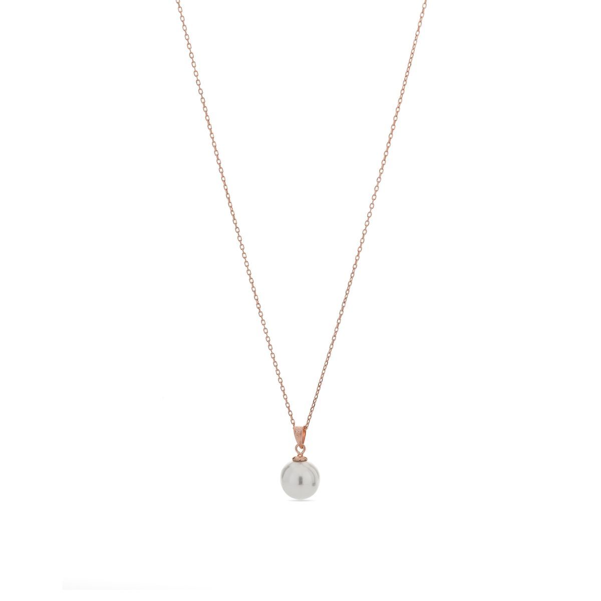Elegante Halskette mit rosévergoldetem Anhänger