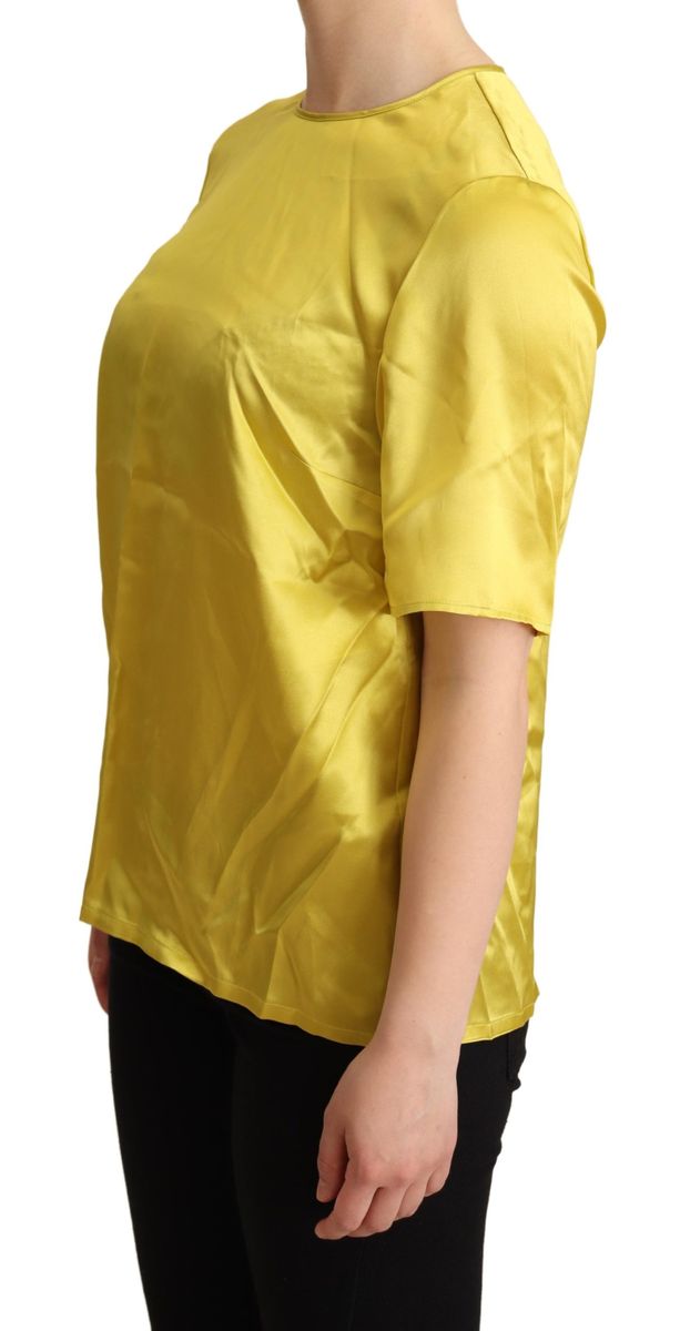 Elegante kurzärmelige Seidenbluse