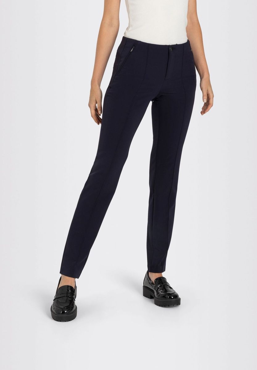 Schlanke Stretch-Hose mit vorderen Nähten