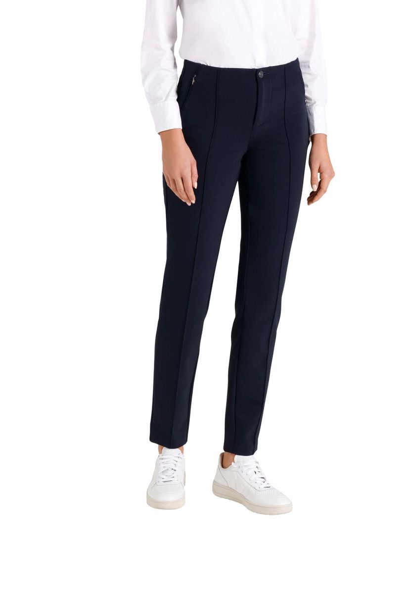 Schlanke Knöchellange Hose mit Paspelnaht