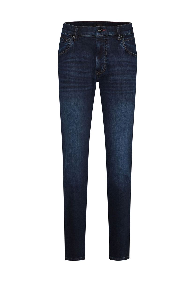 Dunkelblaue Regular-Fit Jeans