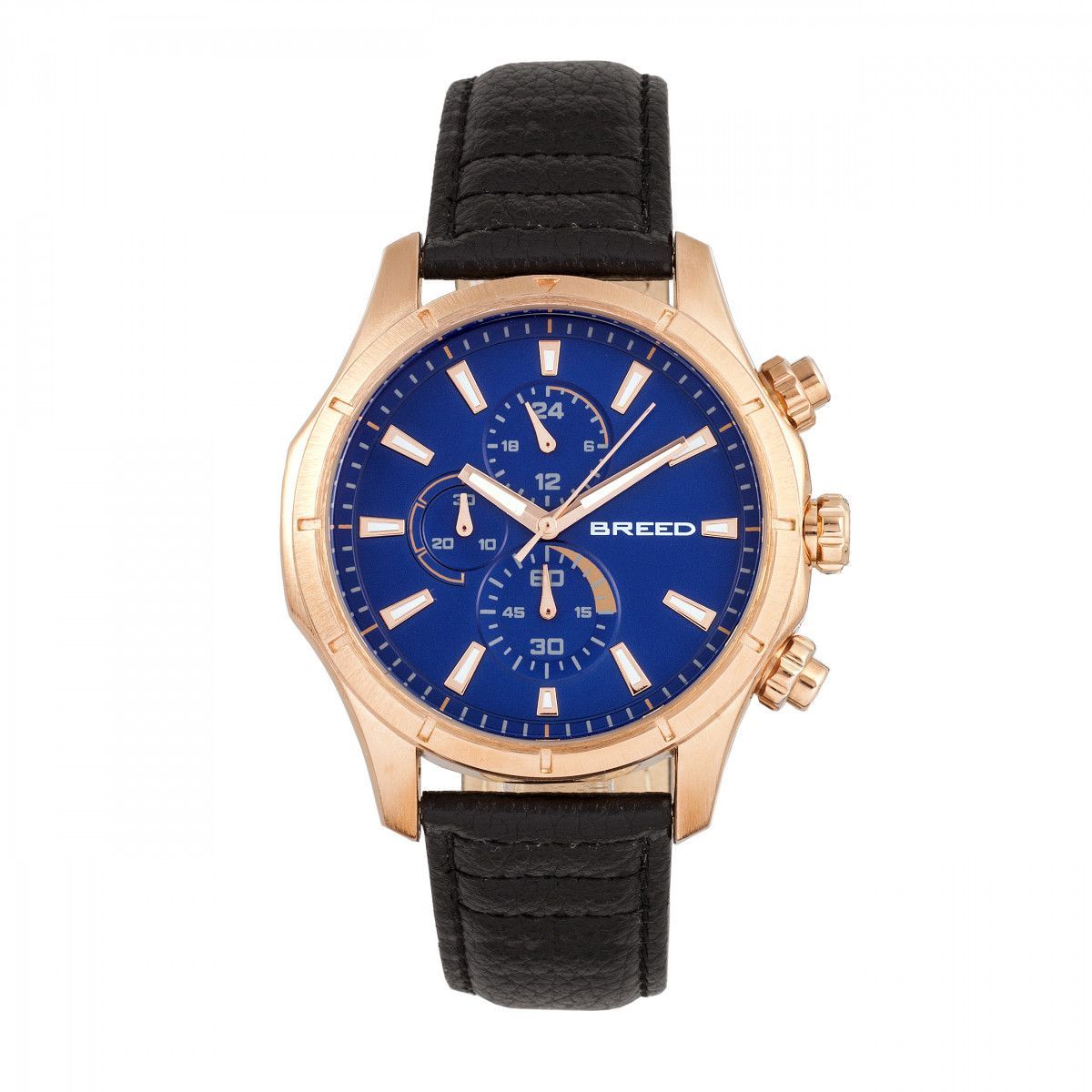 Herren-Chronograph Uhr mit Lederarmband
