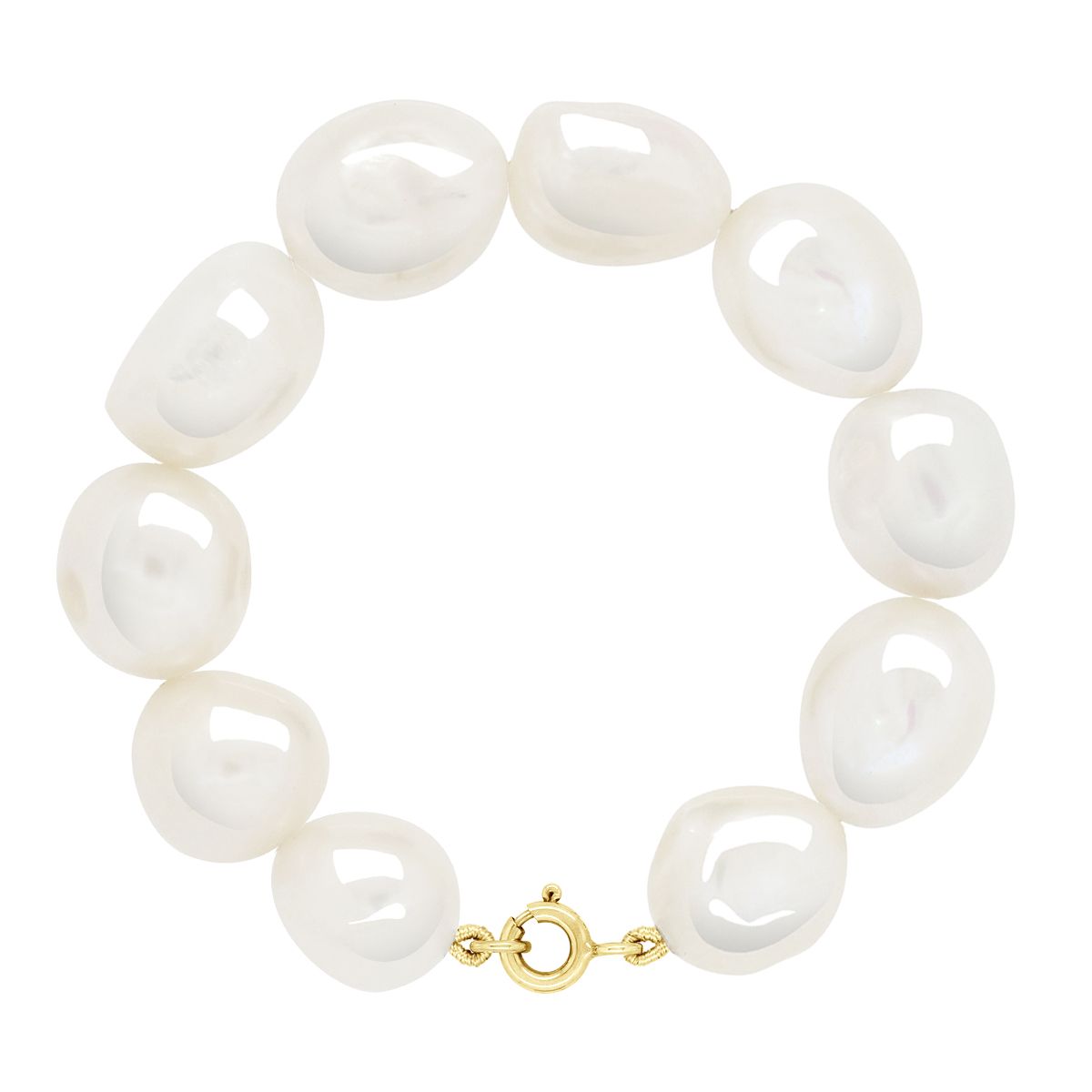 Barock Süßwasserperlen Armband mit goldenem Verschluss