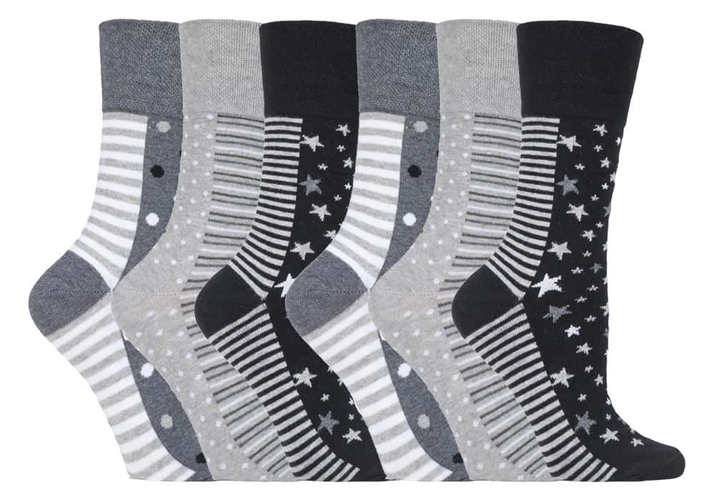 Gentle Grip - 6 Paare Damen Gentle Grip nicht elastische Socken - GG99