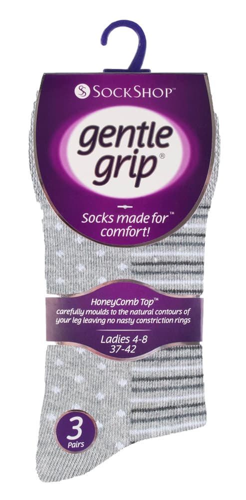 Gemusterte Komfortsocken ohne Gummibund