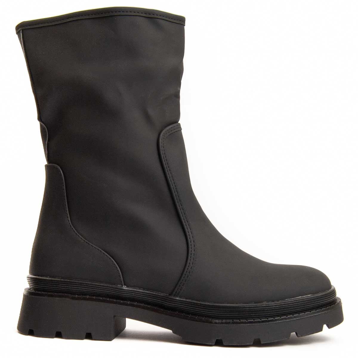 Plateauhohe Stiefeletten mit Profilsohle