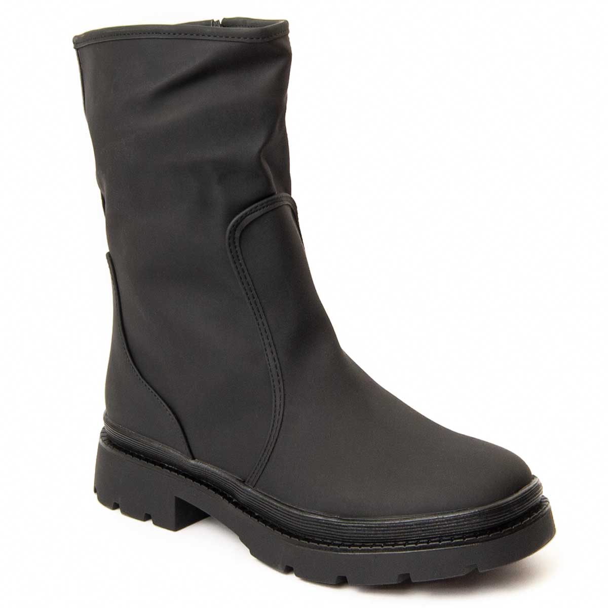 Moderne Plateau-Stiefeletten mit Profilsohle