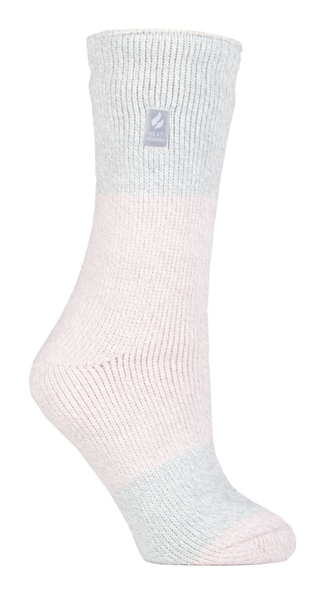 Wärmehalter - Damen Thermosocken für den Winter | Outdoor & Indoor Socken | Kuschelig & Flauschig | Geschenke für Frauen - Dusted Pink / Silber (Catania)