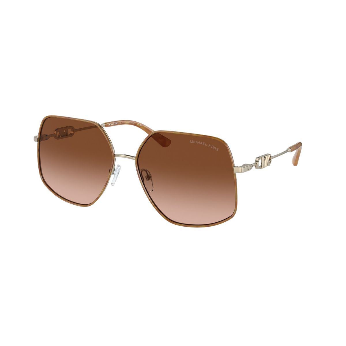 Geometrische Sonnenbrille mit Metallrahmen
