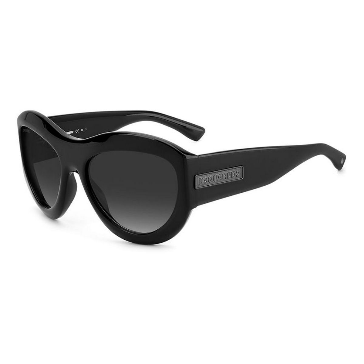 Klobige ovale Sonnenbrille mit Logo-Detail