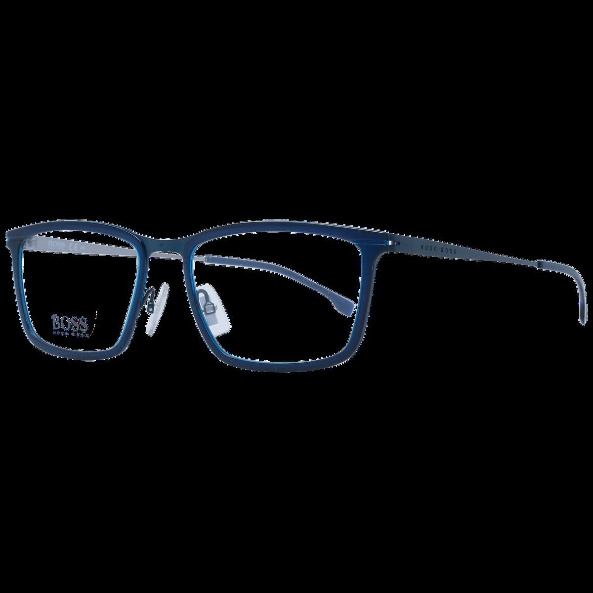 Herren Rechteckige Blaue Brille