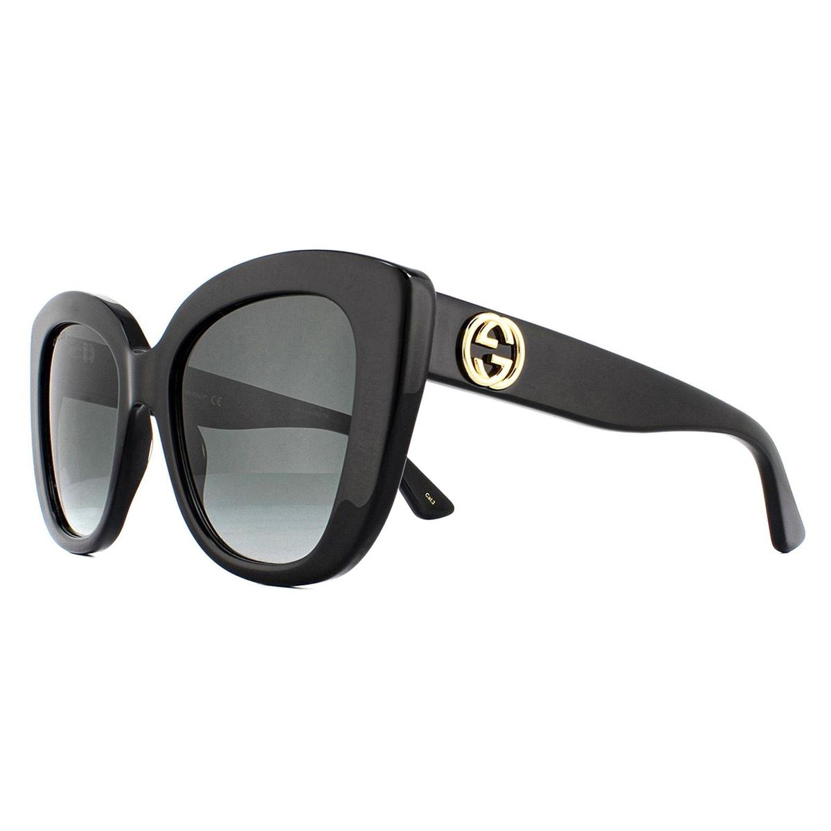Übergroße Cat-Eye-Sonnenbrille mit Logo