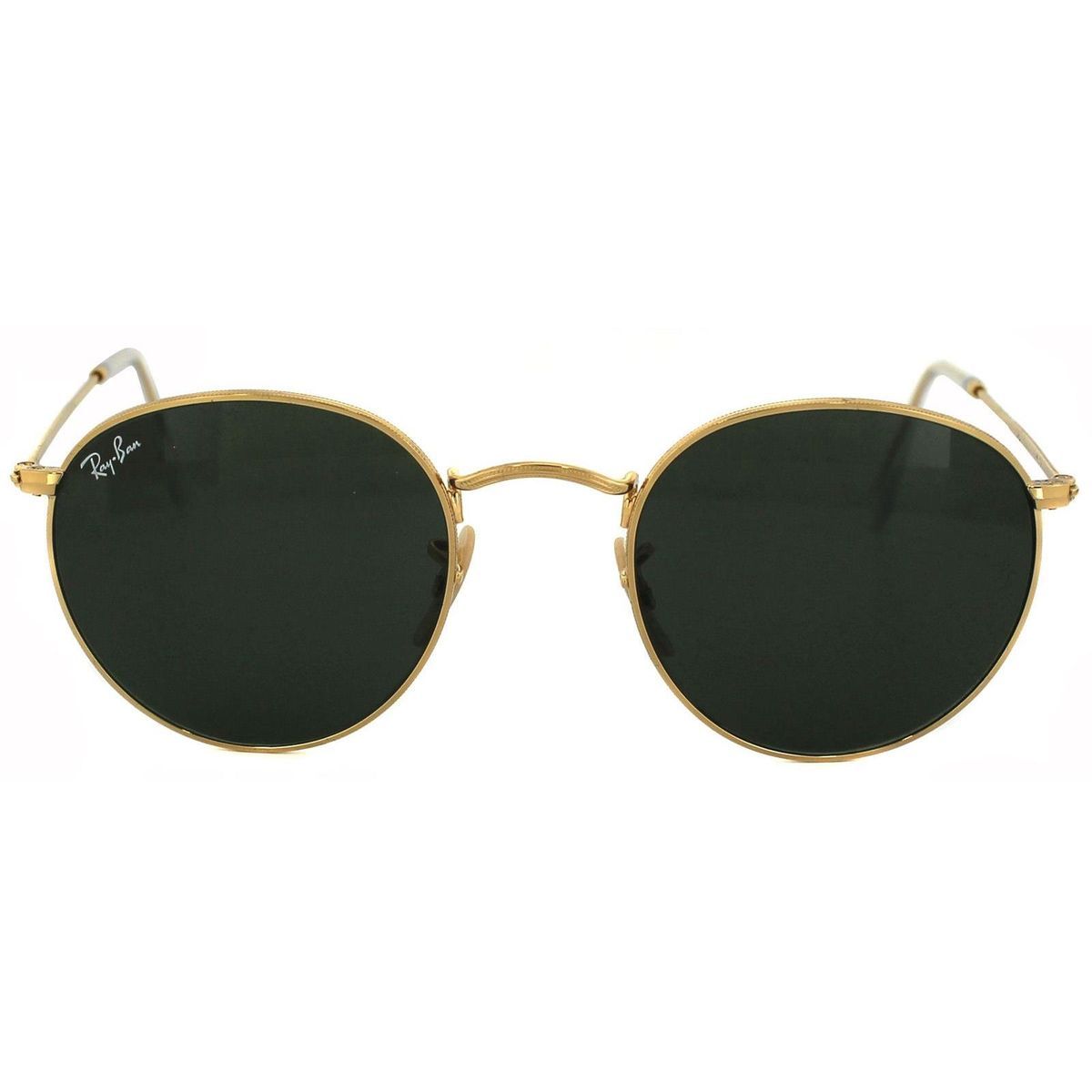 Runde Metall Sonnenbrille Gold und Grün