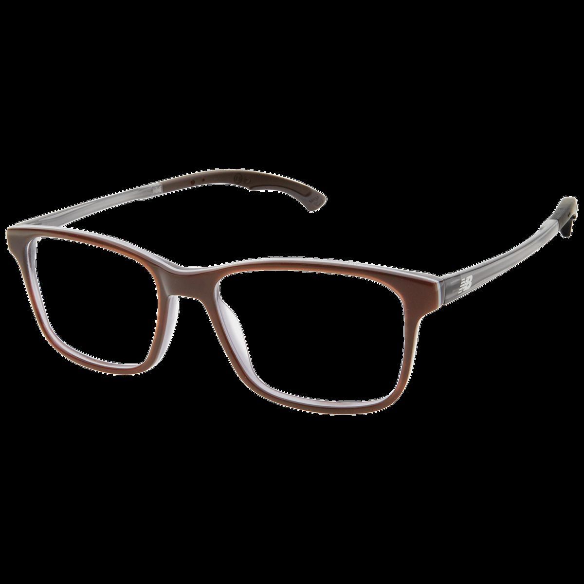 Rechteckige Vollrandbrille in Braun