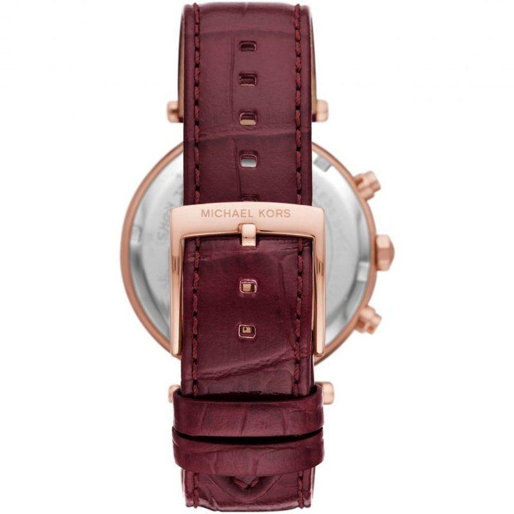Eleganter verzierter Chronograph mit Lederarmband