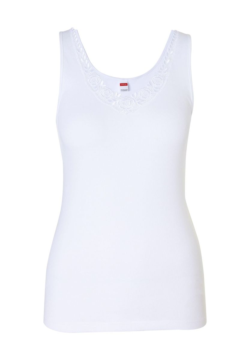 Klassisches weißes Baumwoll-Tanktop