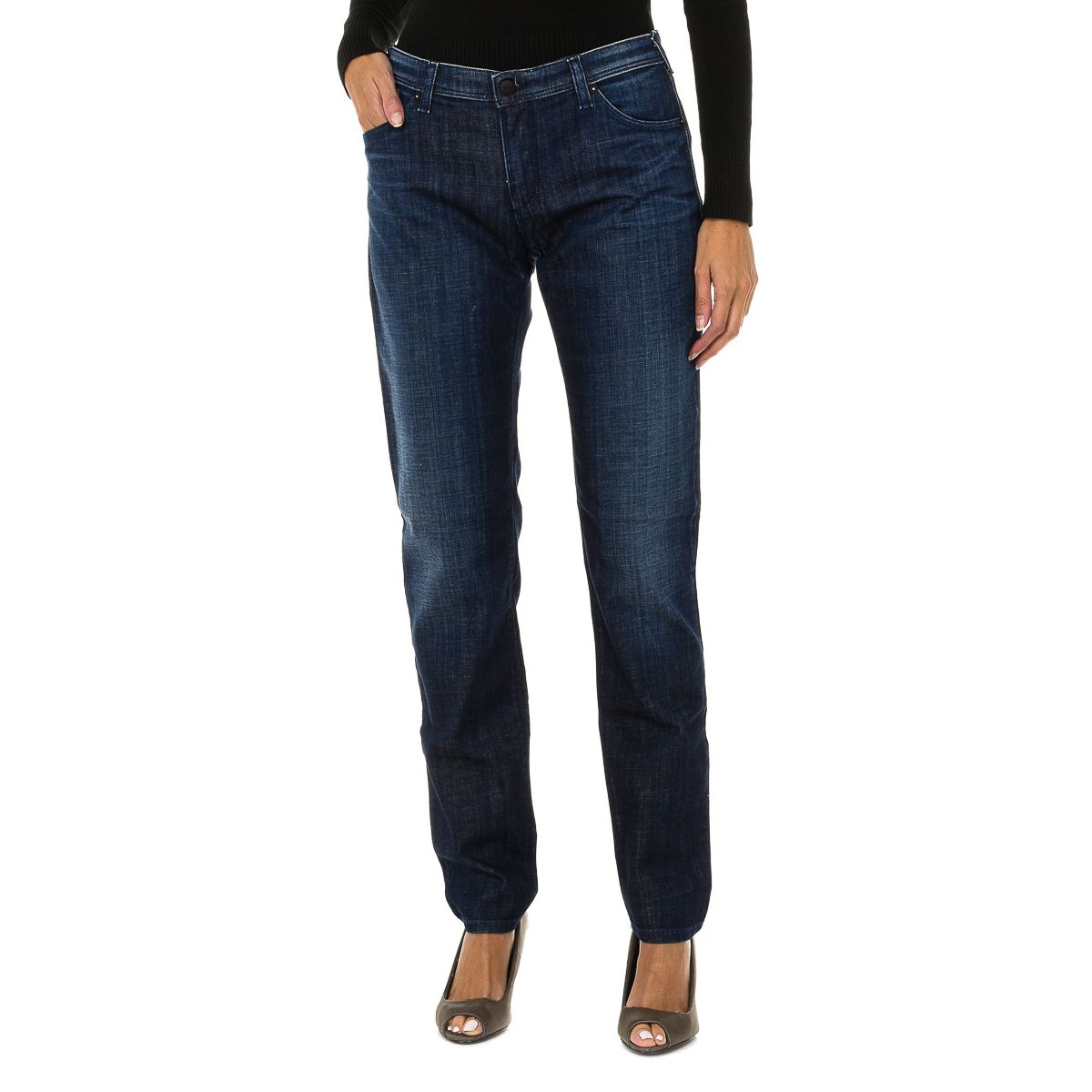 Klassische Straight-Leg Jeans in dunkler Waschung
