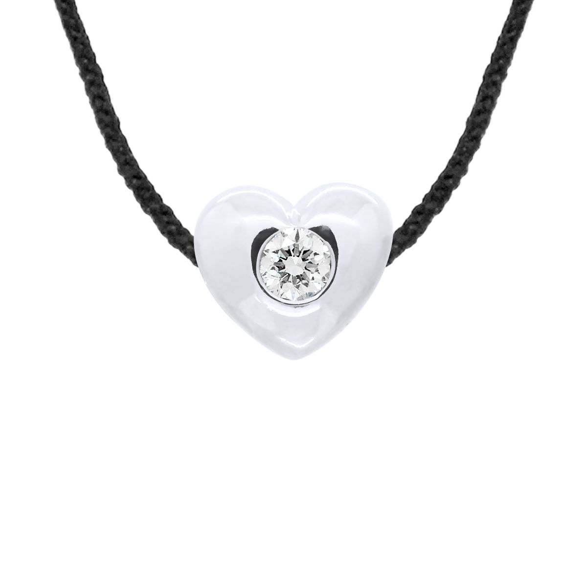 Herzkette mit Diamantanhänger