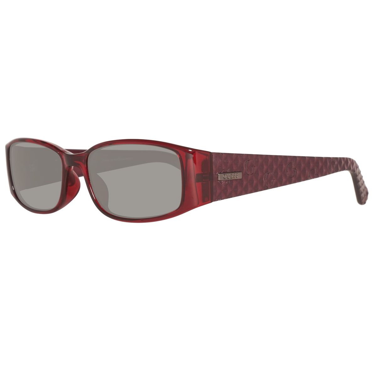 Burgunderfarbene ovale Sonnenbrille