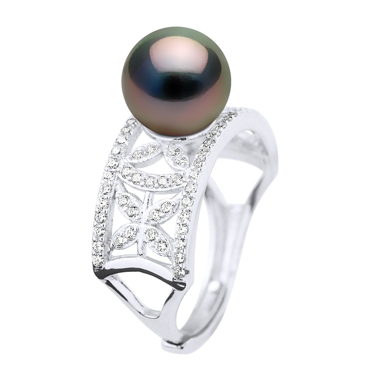 Tahitiperlenring mit Zirkonia