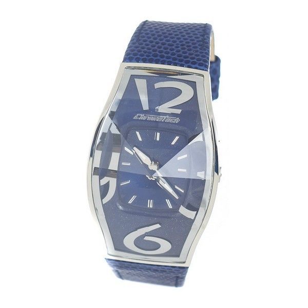 Herrenuhr mit blauem Lederarmband
