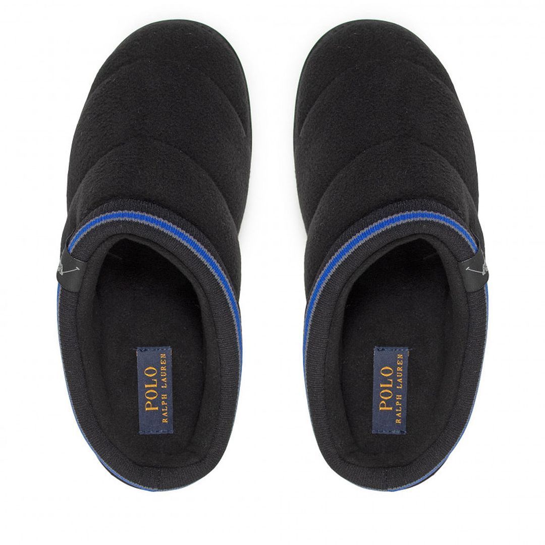 Polo Ralph Lauren Schwarze Pantoletten Hausschuhe