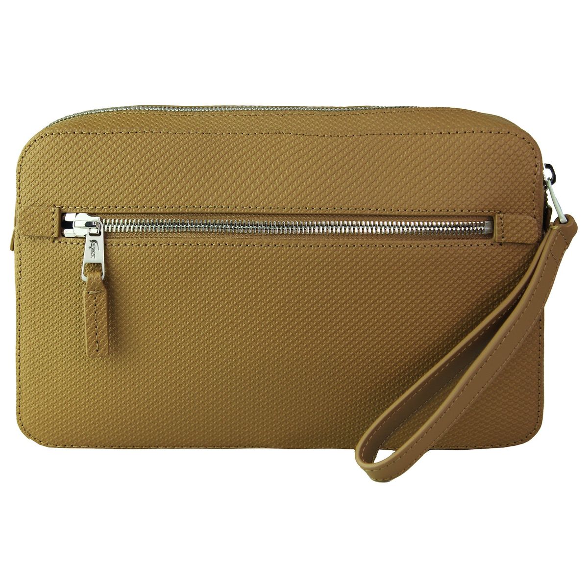 Strukturierte Leder-Pouch mit Handschlaufe