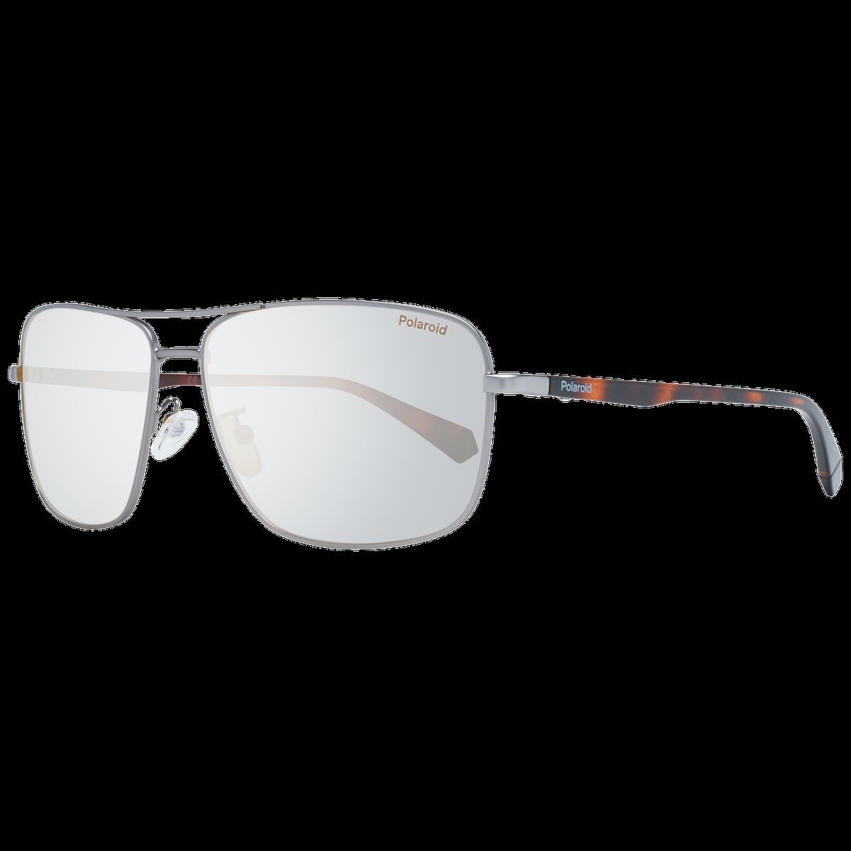 Quadratische Pilotenbrille mit Silberverspiegelung