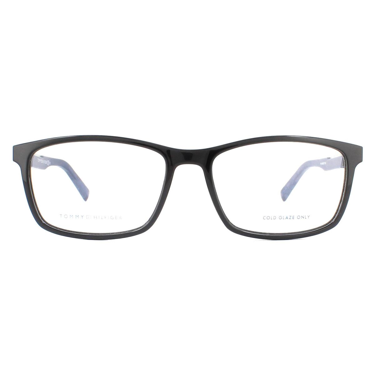 Schwarze rechteckige Herrenbrille mit Vollrand
