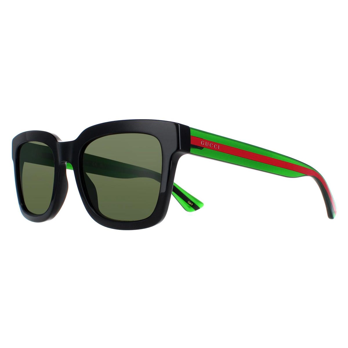 Quadratische Sonnenbrille mit Web-Streifen