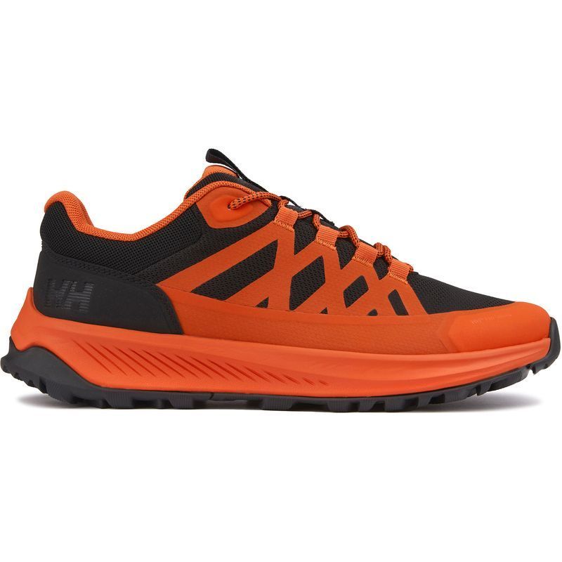 Leuchtend orangefarbene Trailrunning-Sneakers