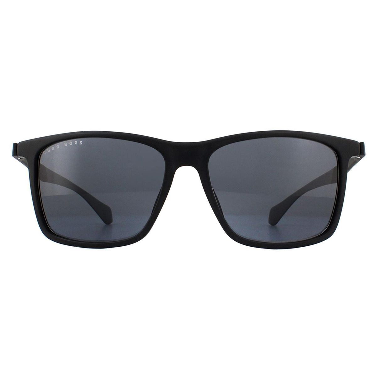 Herren Rechteckige Matte Schwarze Sonnenbrille