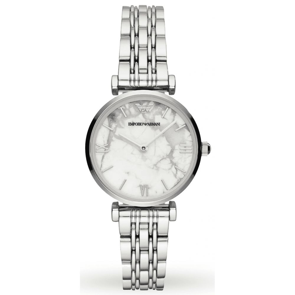 Elegante Armbanduhr mit Marmor-Zifferblatt