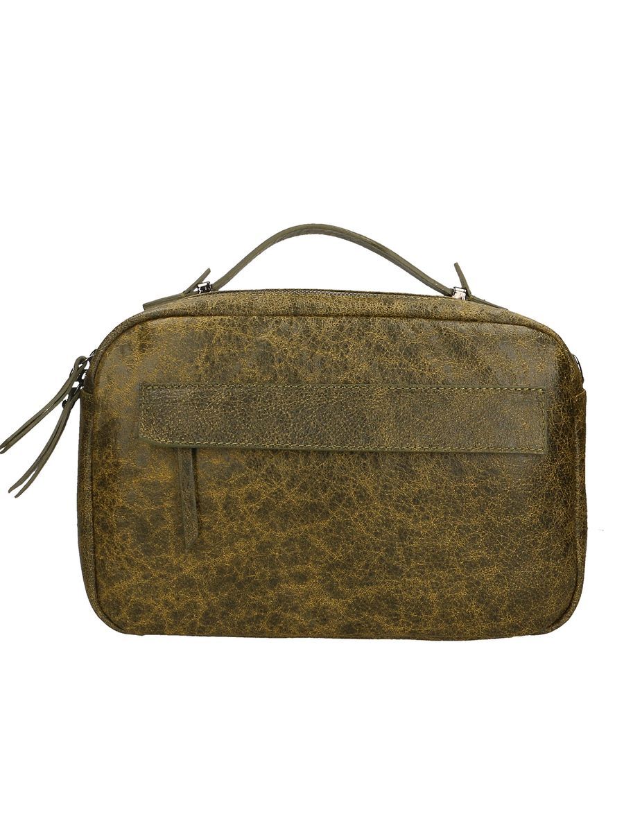 Umhängetasche aus Leder im Used-Look mit Griff