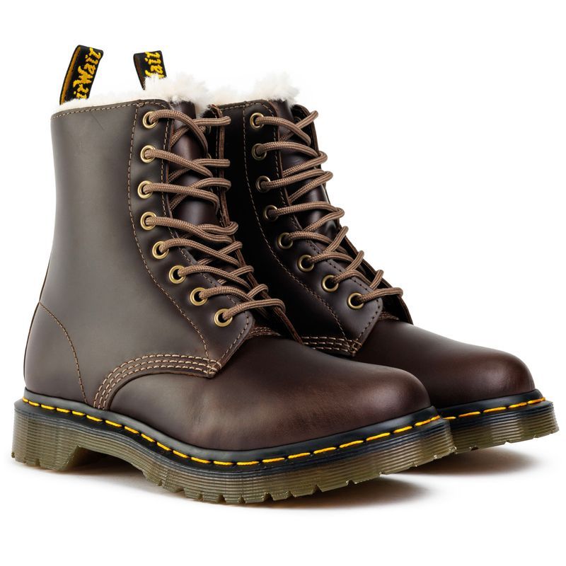 Gefütterte Lederstiefel zum Schnüren